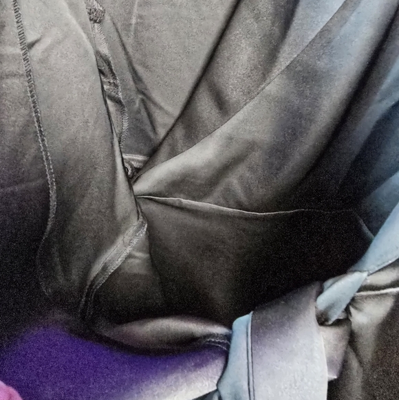 #0547 Sz 22 NWT ELOQUII Dbl Wrap Dress Silky Navy Blue 25.75"ptp 39"Long CHIC! - Picture 11 of 16